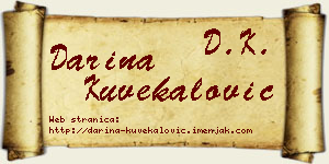Darina Kuvekalović vizit kartica